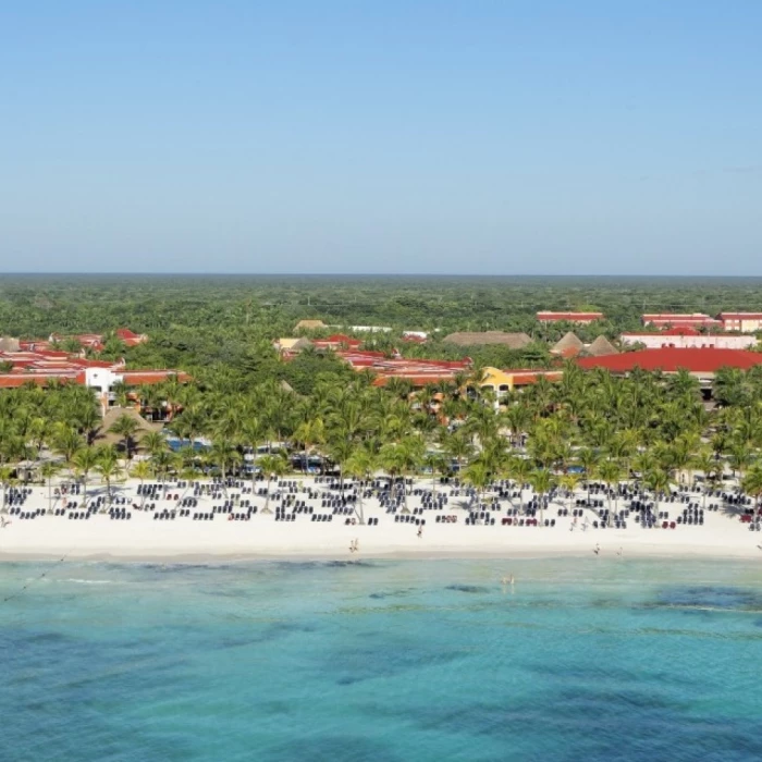 Barcelo Maya Colonial beach overview arial