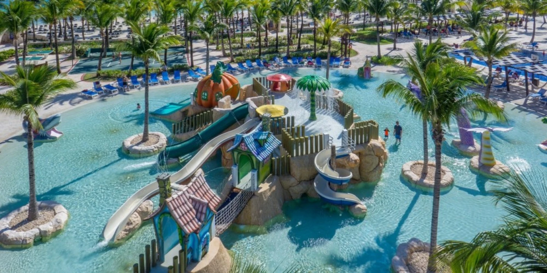 Barcelo Maya Palace kids waterpark arial