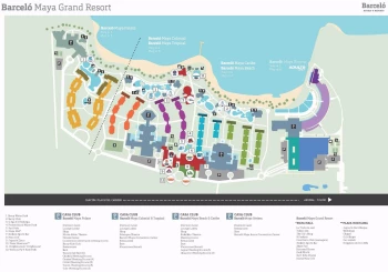 Resort map of Barcelo maya grand resort