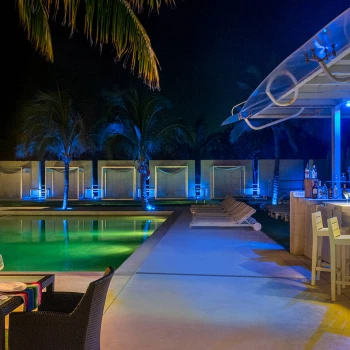 Pool at night at Blue Diamond Luxury Boutique Hotel