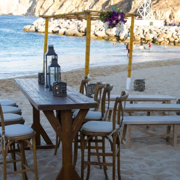 Ceremony and cocktail party on the beach at Breathless Cabo San Lucas Resort and Spa