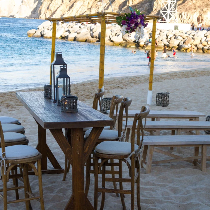 Ceremony and cocktail party on the beach at Breathless Cabo San Lucas Resort and Spa