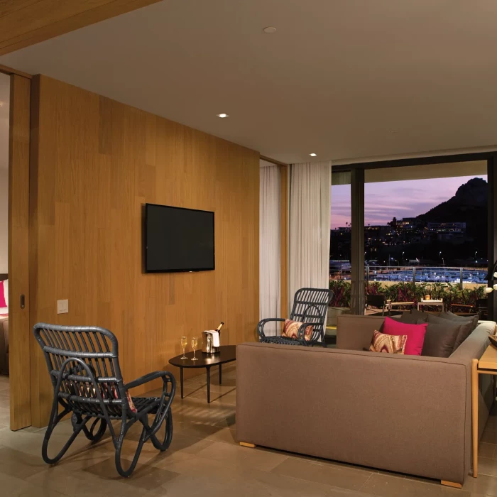 Master suite with living room at Breathless Cabo San Lucas Resort and Spa