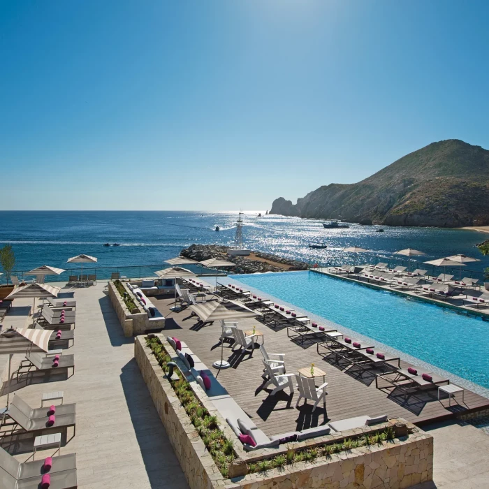 Panoramic view of the pool at Breathless Cabo San Lucas Resort and Spa