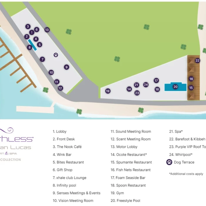 Resort map of Breathless Can San Lucas Resort and Spa