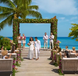 Ceremony in the wedding gazebo at Breathless Montego Bay