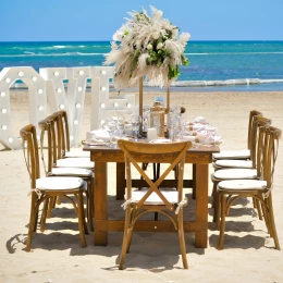 Dinner reception on the beach at Breathless Punta Cana