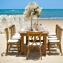 Dinner reception on the beach at Breathless Punta Cana