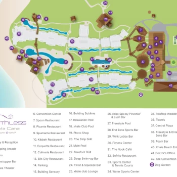 Resort map of Breathless Punta Cana