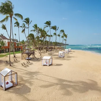 Panoramic view of the beach at Breathless Punta Cana