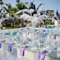 Dinner reception on the pool area at Breathless Punta Cana