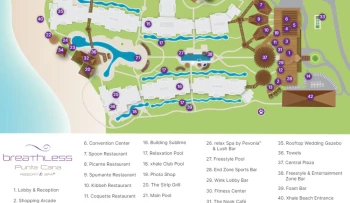 Resort map of Breathless Punta Cana Resort and Spa