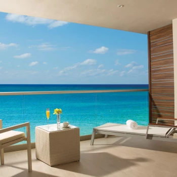 Breathless Riviera Cancun oceanview room terrace