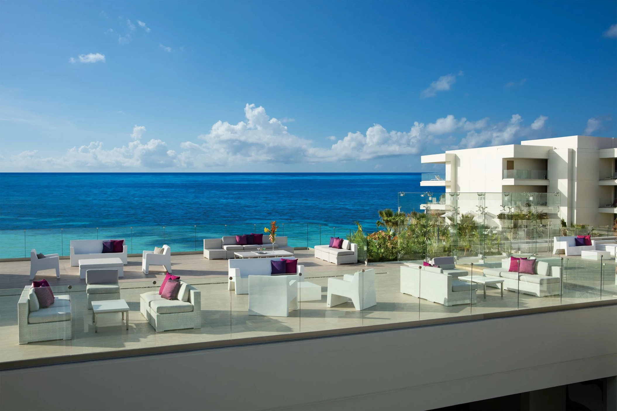 Breathless Riviera Cancun rooftop terrace area