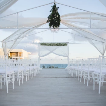 Breathless Riviera Cancun wedding sky terrrace