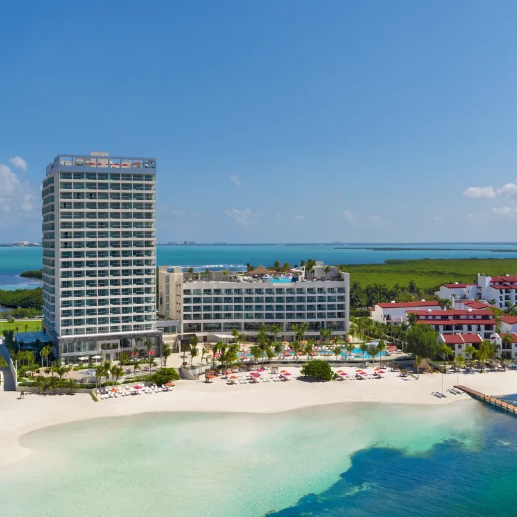 Aerial view of the beach at Breathless Cancun Soul Resort & Spa