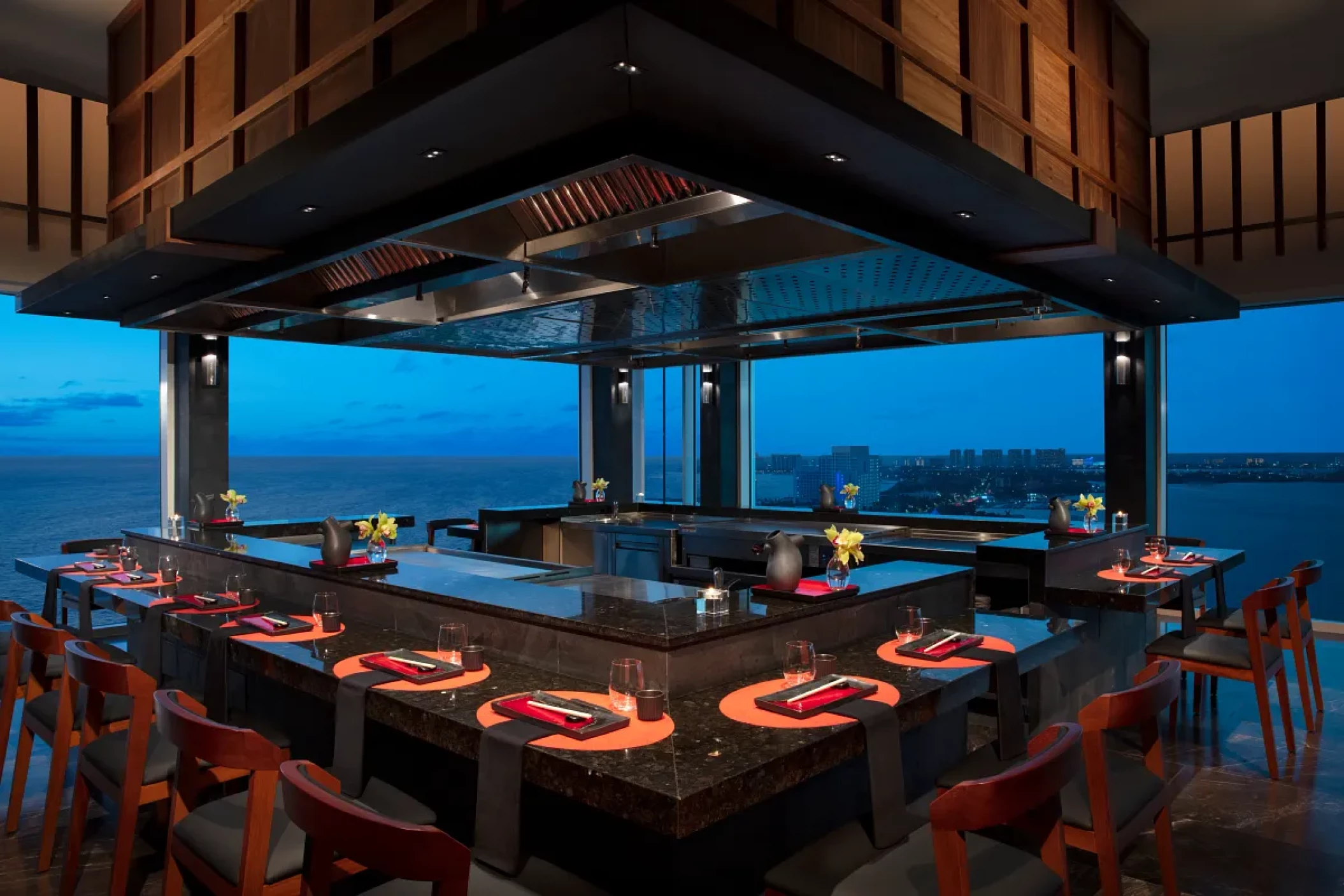 Teppanyaki silkcity restaurant at Breathless Cancun Soul Resort & Spa