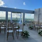 Ceremony decor on sunset terrace at Breathless Cancun Soul Resort and Spa
