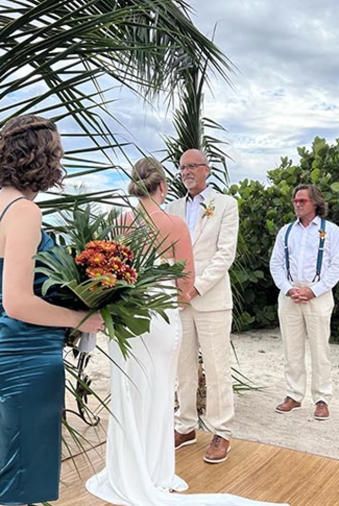 groom and bride at their wedding ceremony