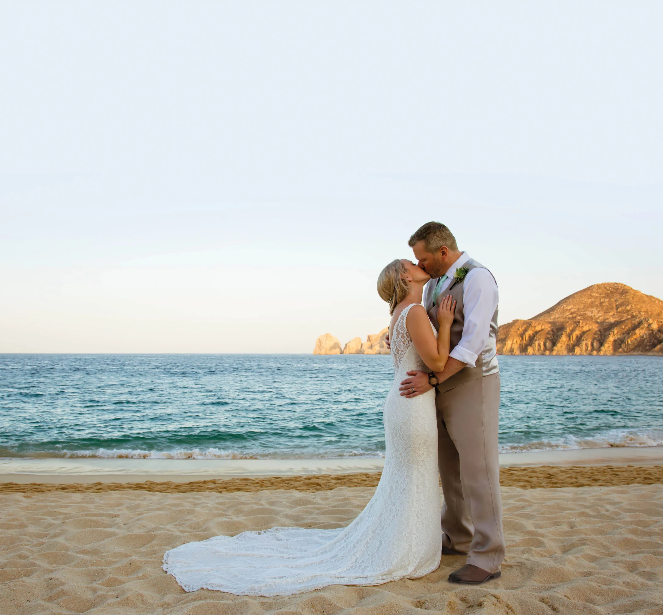 Couple on the beach venue at Casa dorada Los cabos