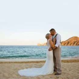 Couple on the beach venue at Casa dorada Los cabos