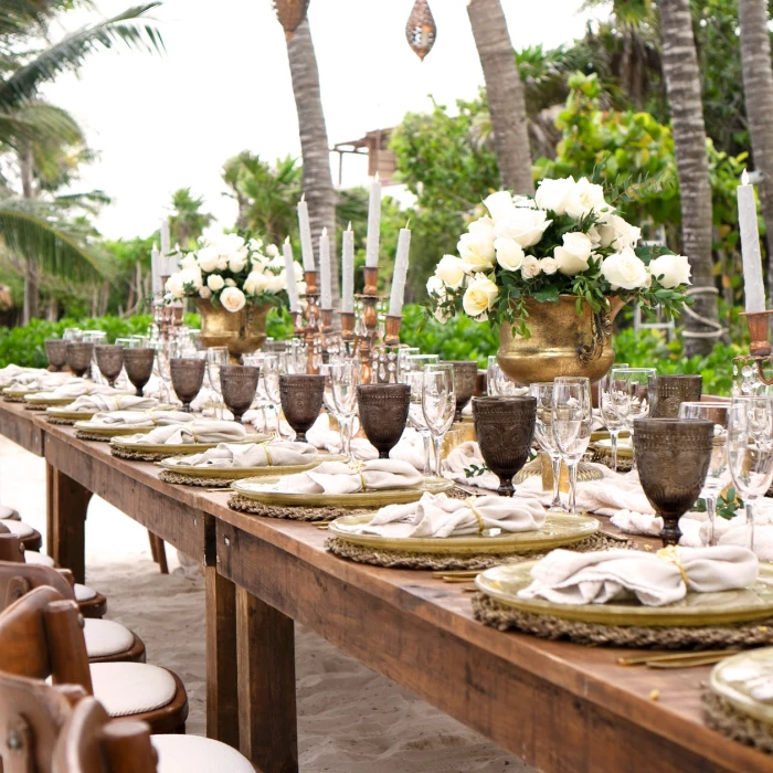 Dinner on the beach  at Catalonia Grand Costa Mujeres