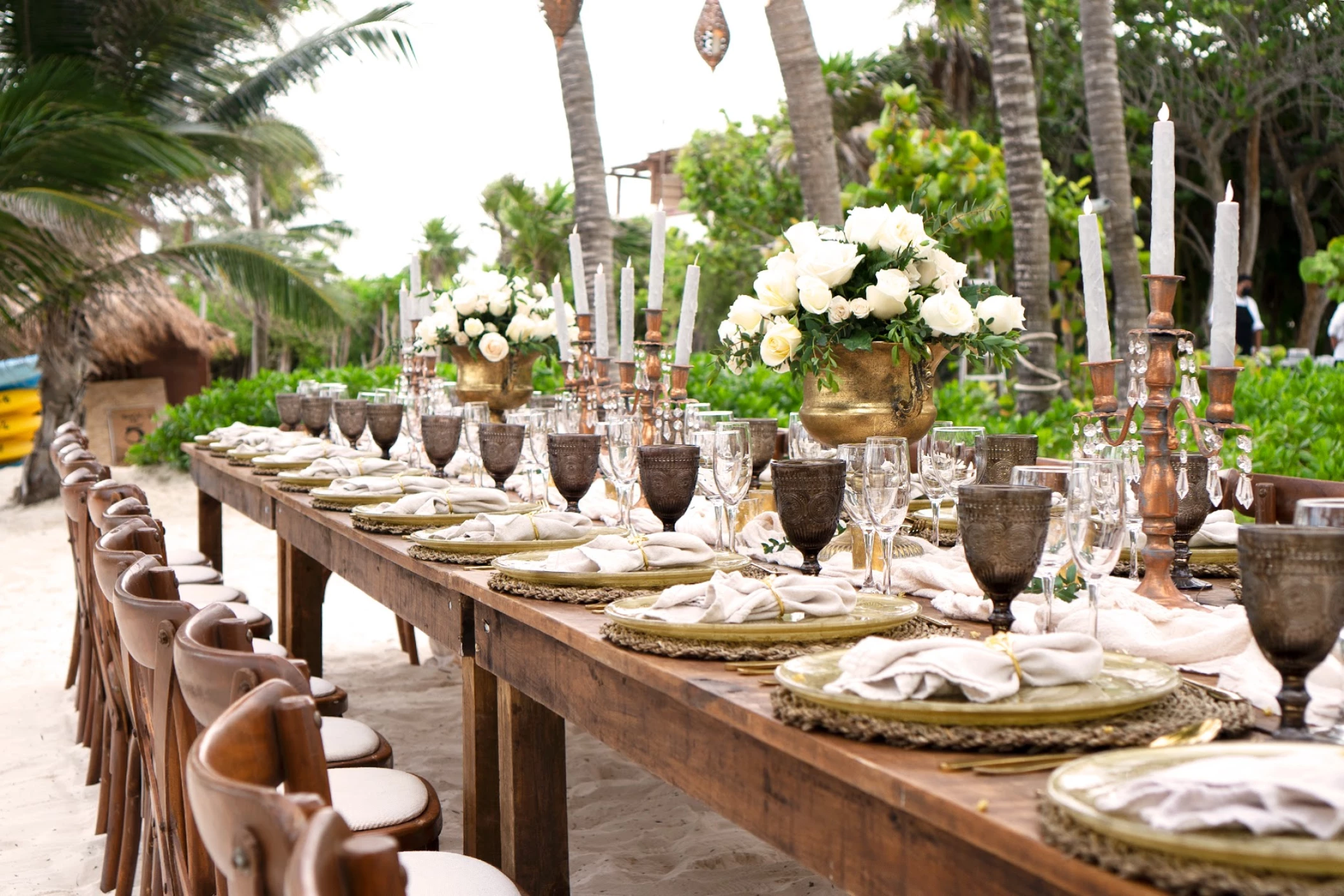 Dinner on the beach  at Catalonia Grand Costa Mujeres