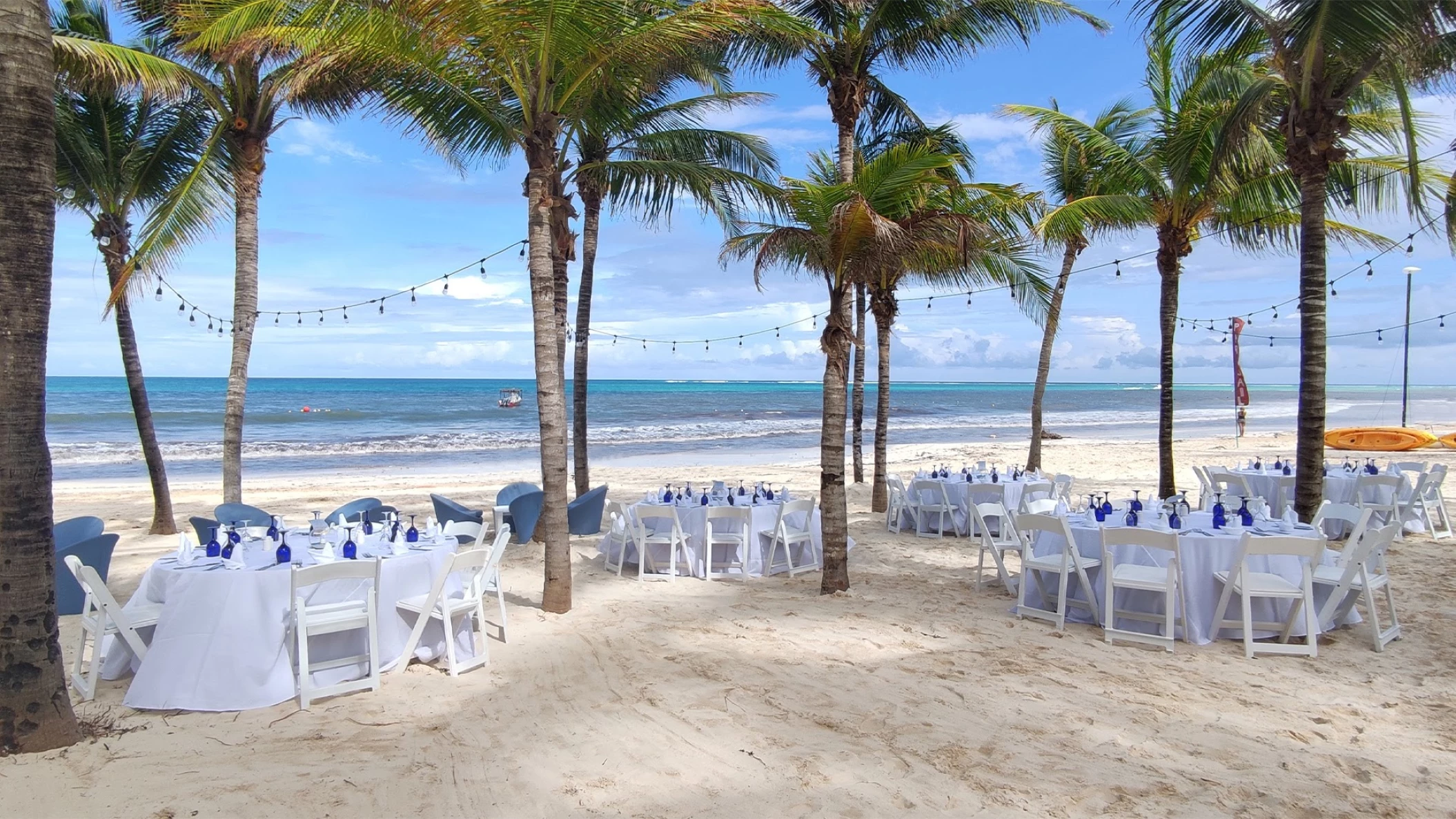 Dinner on the beach at Catalonia Grand Costa Mujeres