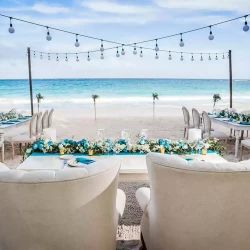 Dinner reception in the beach at Catalonia Royal Tulum