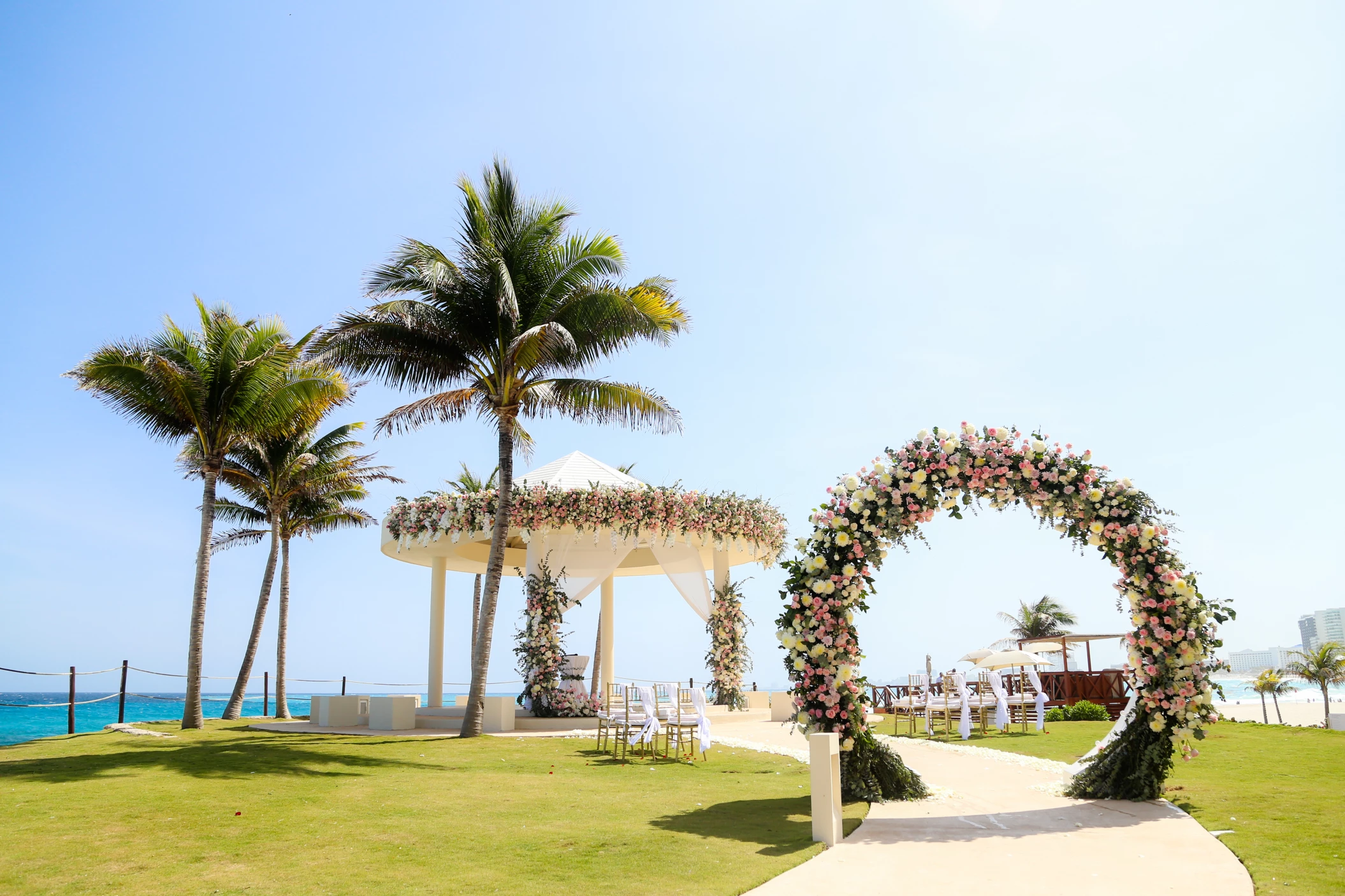ceremony in the gazebo at Hyatt Ziva Cancun