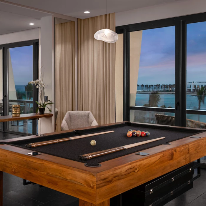 Conrad Tulum Suite pool table.