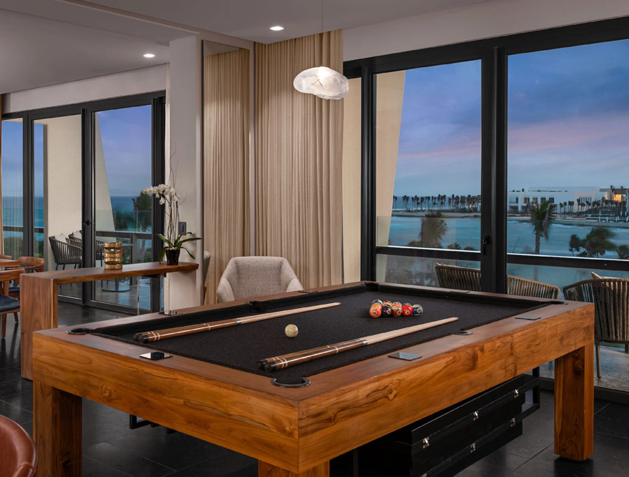 Conrad Tulum Suite pool table.