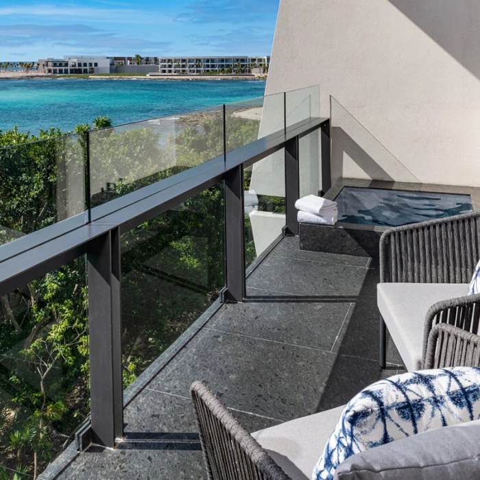 Conrad Tulum room balcony.