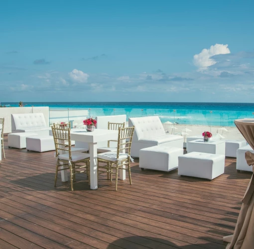 Coral Level at Iberostar Selection Cancun beachside deck venue