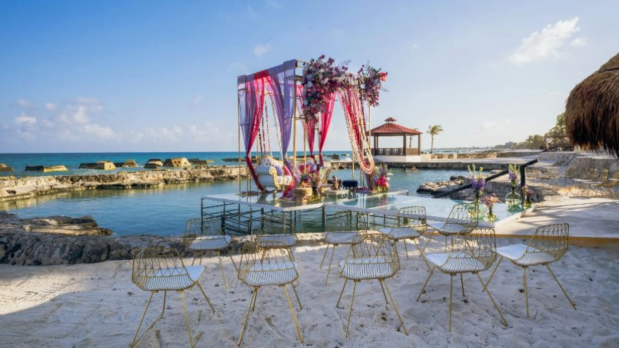 Indian ceremony in Aqua Terrace Venue at El Dorado Casitas