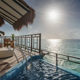 El Dorado Maroma over water bungalow infinity pool