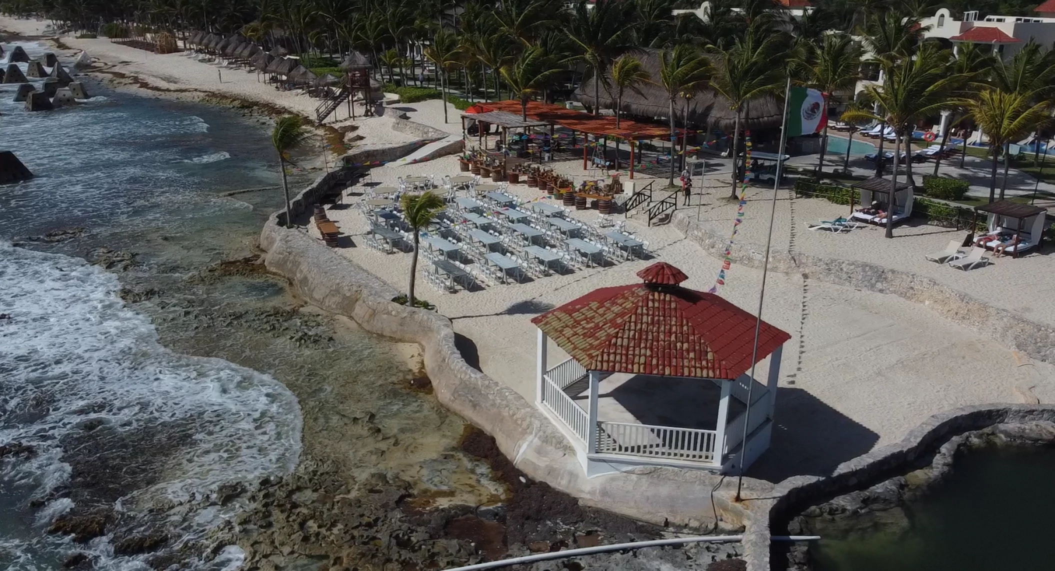 White gazebo venue at El dorado resort