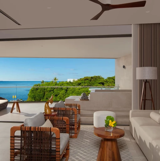 Secrets and Dreams Bahía Mita master suite living ocean view