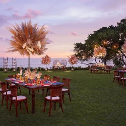 Wedding Setup in Beach Terrace Garden at Secrets Bahia Mita Surf and Spa.
