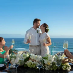 wedding couple at Dreams Bahia Mita Surf and Spa