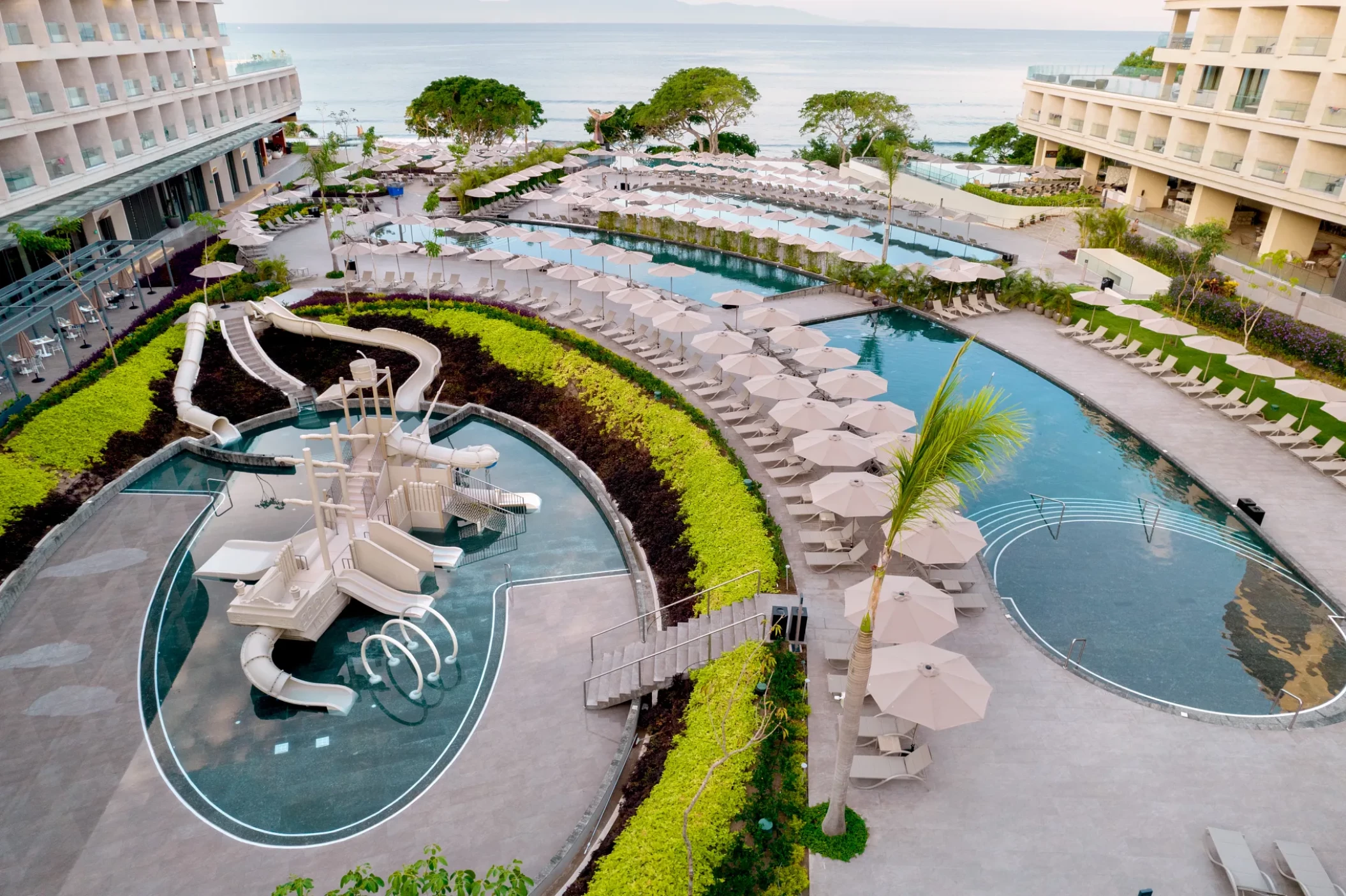 overview of main pool at Dreams Bahia Mita Surf and Spa