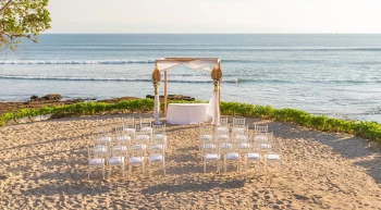 Ceremony decor on the sand terrace at Dreams Bahia Mita Surf and Spa