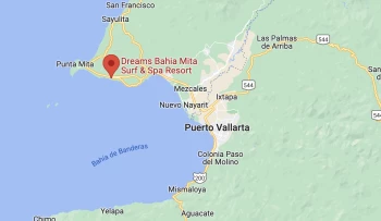 Google maps of Dreams Bahia Mita Surf and Spa Resort