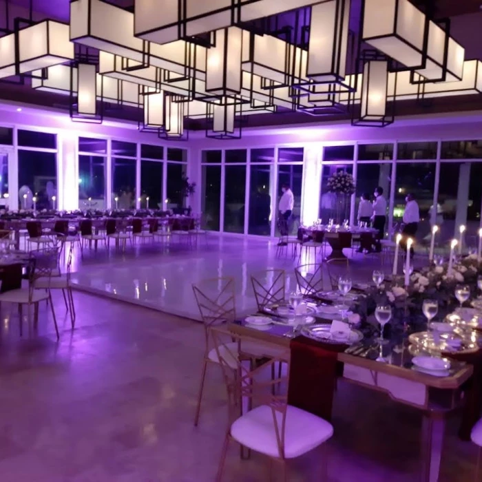 Dinner reception on the bamboo room at Dreams Jade resort and spa