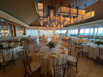 Dinner reception on the bamboo room at Dreams Jade resort and spa