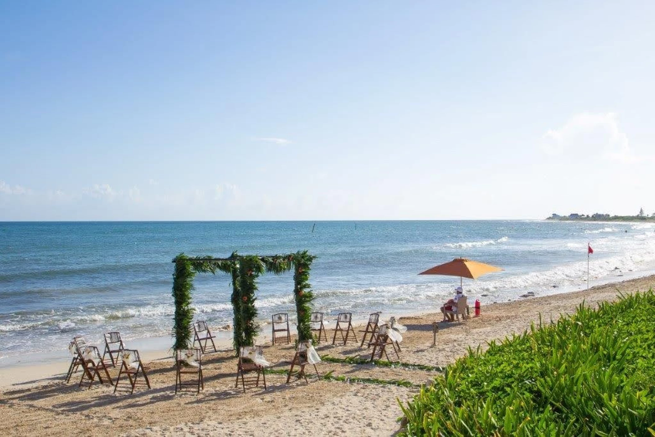 Ceremony on the beach at Dreams Jade resort and spa