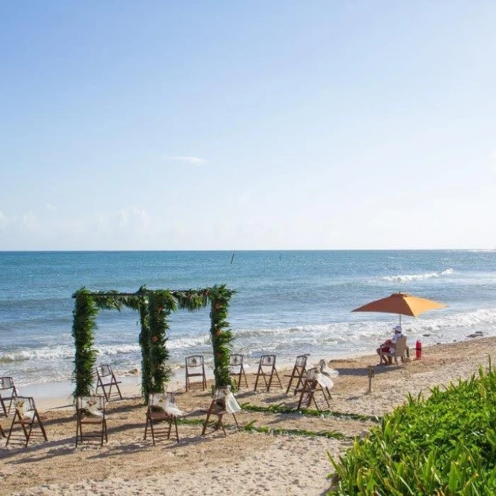 Ceremony on the beach at Dreams Jade resort and spa