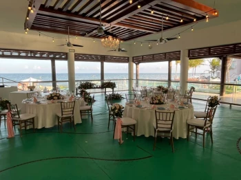 Dinner reception on the castaways restaurant at Dreams Jade resort and spa