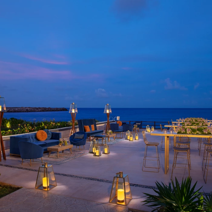 Wedding reception in La Terraza venue at Dreams Jade resort and spa