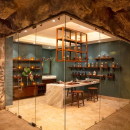 Pantry private eating area underground at Dreams Natura Resort and Spa